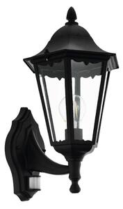 Eglo 79556 - Venkovní svítidlo se senzorem SANTA LUCIA 1xE27/60W/230V IP44 černá