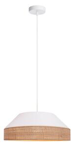 Lustr na lanku MANISO 1xE27/60W/230V pr. 45 cm bílá/béžová
