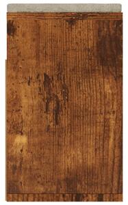 Lavice Chester s botníkem a poduškou - kouřový dub | 104x30x49 cm