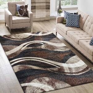 Krásný vzorovaný koberec hnědé barvy do obývacího pokoje Šířka: 80 cm | Délka: 150 cm