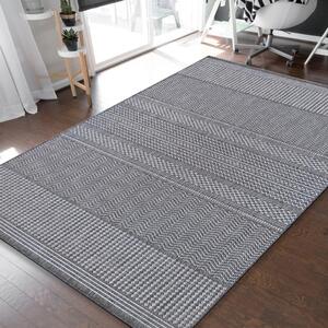 Šedý skandinávský koberec s jemným vzorováním Šířka: 160 cm | Délka: 230 cm