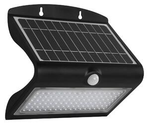 Exteriérové ​​solární nástěnné LED svítidlo Butterfly, 1x LED 6,8w, černá, pohybový senzor