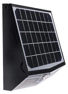 Exteriérové ​​solární nástěnné LED svítidlo Solar, 1x LED 15w, černá, pohybový senzor, ovladač