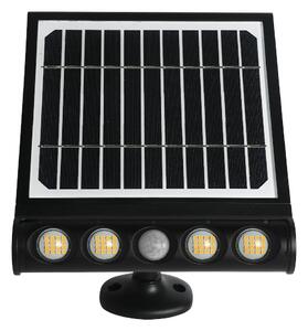 Exteriérové ​​solární LED svítidlo Talent, 4x LED 8w, černá, pohybový senzor