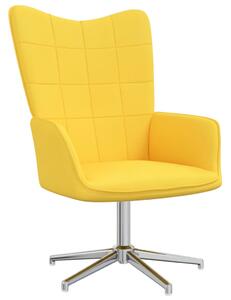 Relaxační židle Fredji - textil | hořčicově žlutá