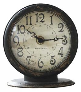 Černé antik stolní hodiny Rue de la Paix – 12*6*13 cm / 1*AA