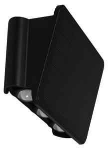 Exteriérové ​​solární nástěnné LED svítidlo Alf2, 1x LED 2w, černá