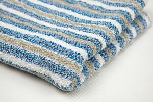 Snový svět Lněný ručník měkký modrý pruh Rozměr: 65 x 125 cm