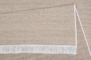 Makro Abra Kusový koberec bavlněný oboustranný AZTECA 2702 béžový s třásněmi Rozměr: 60x110 cm