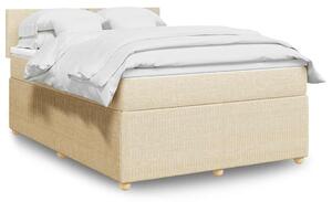 Box spring postel s matrací krémová 140x190 cm textil 3289749