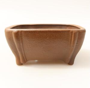 E-bonsai Keramická bonsai miska 10,5 x 10,5 x 4,5 cm hnědá