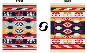 Makro Abra Kusový koberec bavlněný oboustranný AZTECA 2712 vícebarevný s třásněmi Rozměr: 60x110 cm