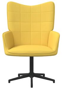 Relaxační židle Waleed - textil | hořčicově žlutá