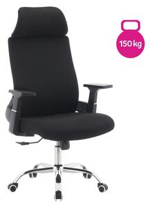 Kancelářské křeslo, černá/chrom, nosnost 150 kg, HOLGER