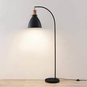 Lindby - Trebale Stojací Lampa Black/Light WoodLindby - Lampemesteren