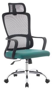 Ergonomická kancelářská židle SHIFT - černá síťovina / zelená látka / nosnost 150 kg