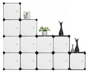 Regál HÖGLER 140 cm x 175 cm x 47 cm, bílý/černý
