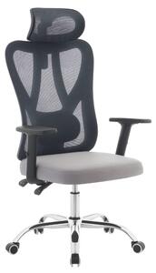 Ergonomická kancelářská židle EVOLVE - šedá síťovina / nosnost 150 kg