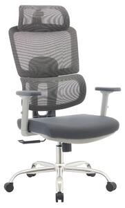 Ergonomická kancelářská židle DYNAMIC - šedá síťovina / nosnost 150 kg