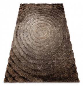 Luxusní kusový koberec shaggy Flimo hnědý 120x160cm