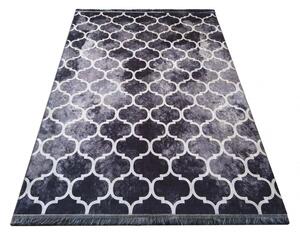 Protiskluzový koberec černé barvy s ornamenty Šířka: 180 cm | Délka: 280 cm