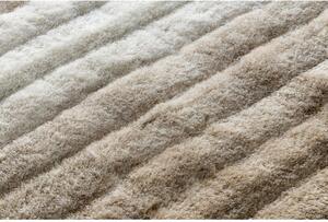 Luxusní kusový koberec shaggy Pasy béžový 120x160cm