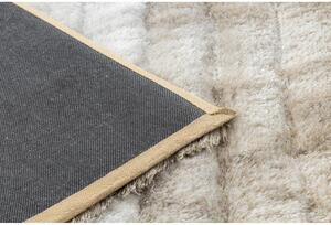 Luxusní kusový koberec shaggy Pasy béžový 80x150cm