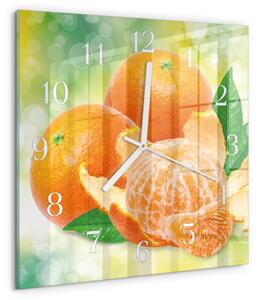 Skleněné hodiny Pomeranče zskb-30x30-00089957