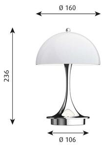 Louis Poulsen - Panthella 160 Portable Stolní Lampa IP44 Opal/Grey - Lampemesteren