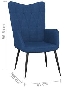 Relaxační židle Combs - textil | modrá