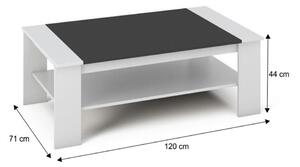 Konferenční stolek Quente (bílá + černá). 794401