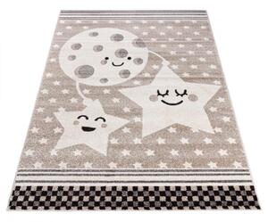 Dětský kusový koberec Tři kamarádi béžový 120x170cm