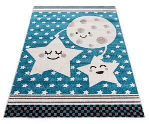 Dětský kusový koberec Tři kamarádi modrý 120x170cm