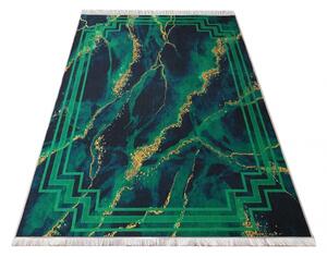 Protiskluzový koberec zelené barvy se vzorem Šířka: 60 cm | Délka: 100 cm