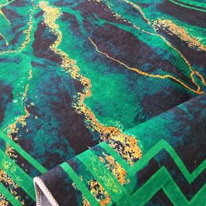 Protiskluzový koberec zelené barvy se vzorem Šířka: 60 cm | Délka: 100 cm
