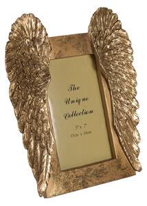 Zlatý fotorámeček s andělskými křídly - 24*2*26 cm