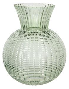 Zelená skleněná váza s vysokým hrdlem Valmina – Ø 20*25 cm