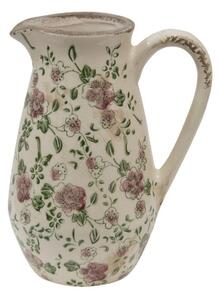 Keramický dekorační džbán s růžovými květy Lillia S - 16*12*22 cm