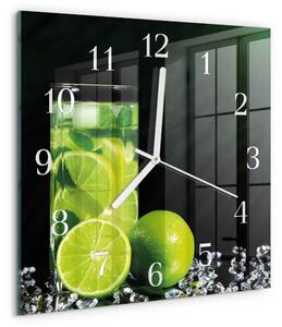 Skleněné hodiny Uhličitan vápenatý zskb-30x30-00058442