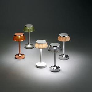 Flos - Bon Jour Unplugged Stolní Lampa Chrome/Transparent - Lampemesteren