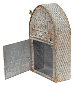 Šedá poštovní schránka s rezavou patinou Post - 25*10*40 cm