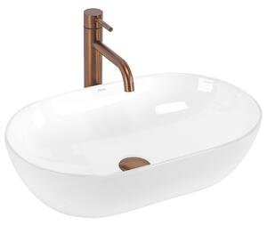 Rea Amelia, umyvadlo na desku 520x325x125 mm, bílá lesklá, REA-U4331