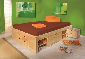 Úložná postel s nočními stolky Claas 160x200 cm