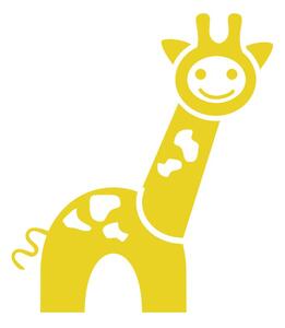 Pieris design Žirafa - samolepka na zeď béžová