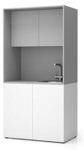 Kuchyňka NIKA se dřezem a baterií 1000 x 600 x 2000 mm, šedá, pravé