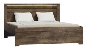 Manželská postel 160 cm Inneas (jasan tmavý) (s roštem). 794547