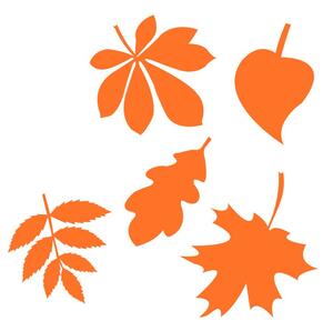 Padající listy - podzimní samolepky na okno