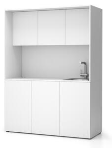 Kuchyňka NIKA se dřezem a baterií 1481 x 600 x 2000 mm, bílá, pravé