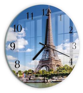 Skleněné nástěnné hodiny Eiffelova věž zsoc-fi30-00177971