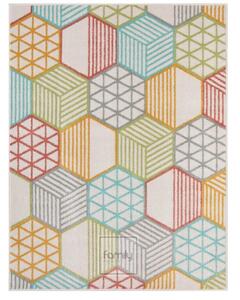Pestrobarevný koberec s geometrickými vzory Šířka: 120 cm | Délka: 160 cm